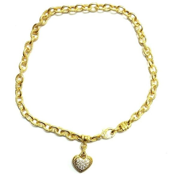 Judith Ripka 18k Gold Diamond Heart Necklace - Picture 2 of 6